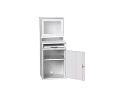 pc-kast monitorvak 1650x650x550mm toetsenbordblad RAL7035