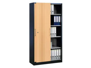 schuifdeurkast,HxBxD 1980x1200x435mm,4xStalen bodem,5 OH - 1