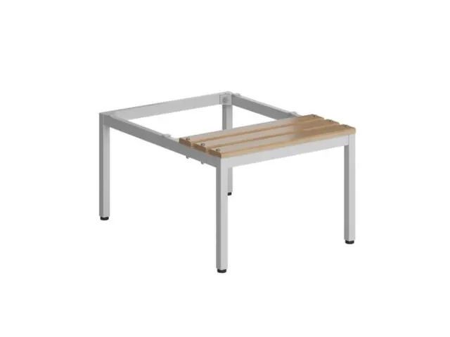 zitbank,v. garderobekast/lockersysteem,HxBxD 420x590x800mm,hardhout