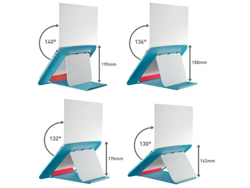 Laptopstandaard Leitz Ergo Cosy verstelbaar recyled blauw