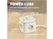 Stekkerblok Fellowes Power Cube F 3-voudig 1xUSB A 2xUSB C 2m wit