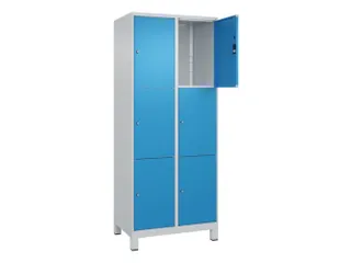 lockerkast,HxBxD 1950x800x500mm,2x3vakken,vak B 400mm,cil.-slot,voeten - 1