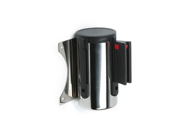 Cassette murale chromée avec sangle de 3m noir