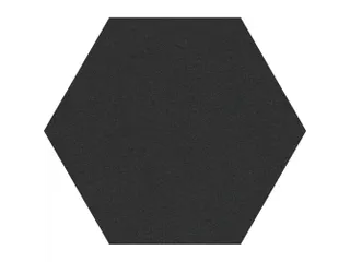 Prikbord Zeshoek Zwart kleur 2209 Bulletin Paneel Ø 60 cm frameloos - 1