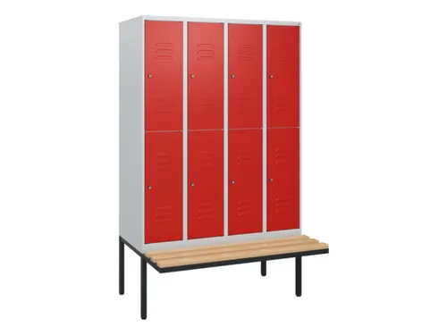 Dubbeldekse dekenkist,HxBxD 1950x1200x815mm,4x2vak.,vak B 300mm