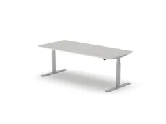 Elektrisch ihv bureau,HxBxD 650-1310x2000x900mm,blad lichtgrijs