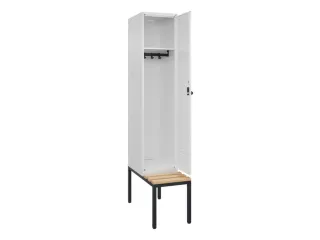 locker met bank,HxBxD 2120x400x815mm,1vak,vak B 400mm,draaigrendel - 2