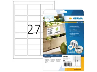 HERMA 10903 Power Etiketten A4 63,5x29,6mm Wit 675 stuks - 2