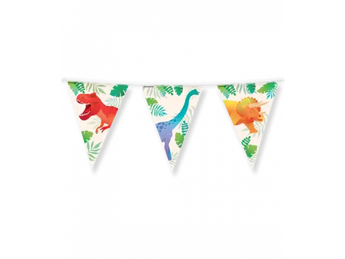 Vlaggenlijn 10 meter Party Flags foil Dino