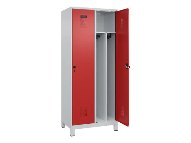 locker voor scheiding van kleding,HxBxD 1950x800x500mm,2vak
