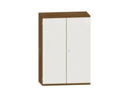 kantoorkast,HxBxD 1150x800x430mm,decor romp noten,decor front wit