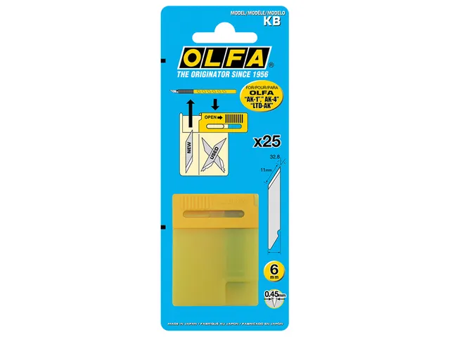 Reservemes Olfa KB blister à 25 stuks
