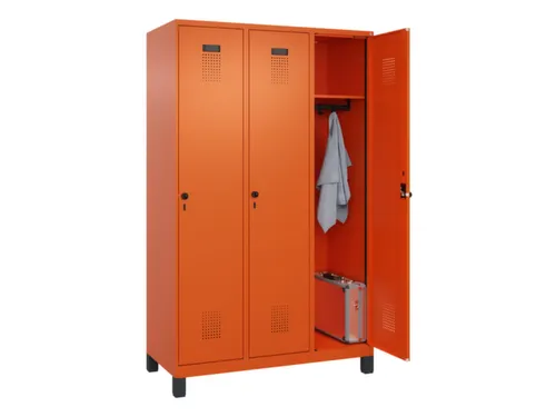 locker,HxBxD 1950x1200x500mm,3vak,vak B 400mm,draaigrendel,voeten
