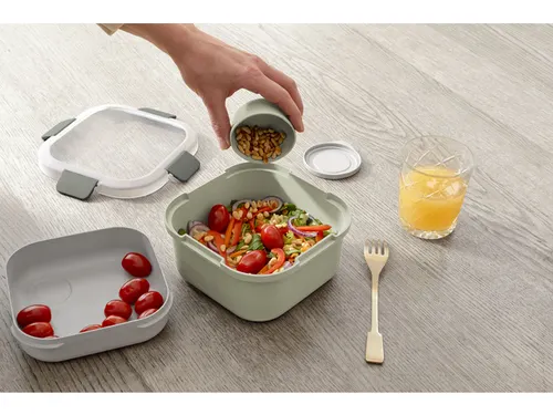 Sigma Home food to go lunchbox 1,4L groen - 17,7x17,7x8,7cm