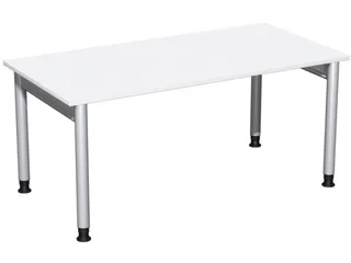 In hoogte verstelbaar bureau,HxBxD 680-800x1600x800mm,decor wit - 3