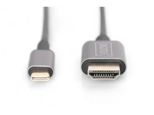 USB-C HDMI-adapter 1,8m 4K/30Hz zwart metalen behuizing