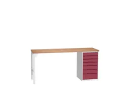 werkbank,HxBxD 930x2000x600mm,multiplexblad,2voeten/1container