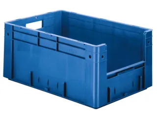 Euronorm Stapelkrat Blauw 270x600x400mm 50l Gesloten Grijpopening - 1