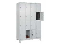lockerkast,HxBxD 1950x1200x500mm,4x4vakken,vak B 300mm,cil.-slot