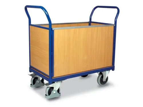 Platformwagen 500kg Laadvlak 1200x760mm 4 Wanden Ral 5010 Beuken