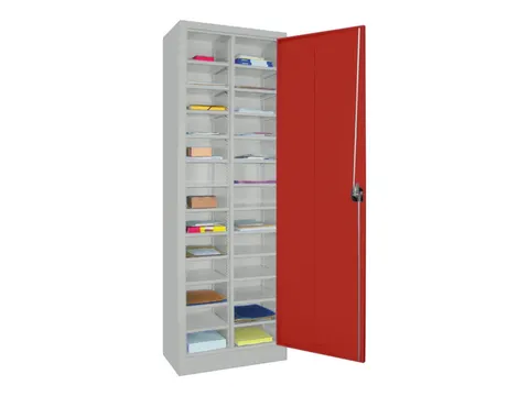 Armoire De Tri Courrier Hxlxp 1950X640X400Mm 2X13Cases Ral7035 Façade