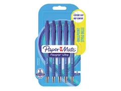 Balpen Paper Mate Flexgrip Ultra medium blauw blister à 5 stuks