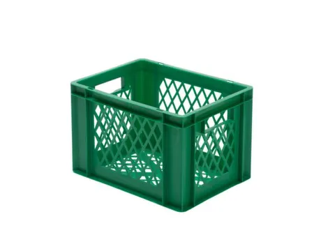 Euronorm-stapelbak 24l 270x400x300mm Wanden/bodem Opengewerkt Groen