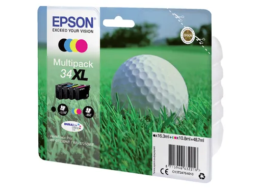 Epson 34XL T3466 Inktcartridges Zwart + 3 Kleuren XL