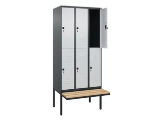 Dubbeldekse dekenkist,HxBxD 2120x900x815mm,3x2vak.,vak B 300mm - 2