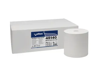 Handdoekrol Celtex Megamini E-Control 2-laags wit 140 meter doos a 6 r - 1