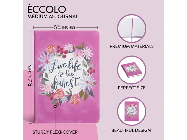 Carnet de notes Live Life to the Fullest ligné 15x20cm