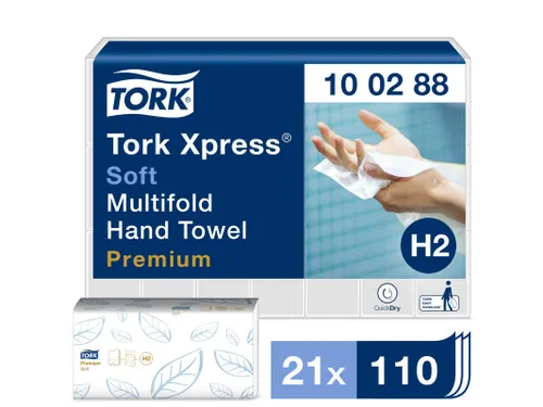 Tork 100288 Xpress Handdoek Premium H2 I-vouw Soft 2-laags 2310 stuks