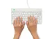 Ergonomisch toetsenbord R-Go Compact Break AZERTY (FR) Wit bedraad