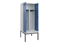 PBM-locker met bank,HxBxD 2120x800x815mm,2vak,vak B 400mm,draaigrendel
