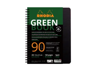 Notitieboek Rhodia Greenbook A5 lijn 6-gaats 180 pagina's 90gr zwart - 2