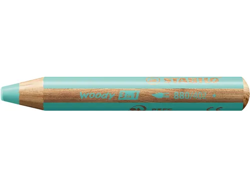 Kleurpotloden STABILO 880 woody 3 in 1 multitalent pastel blauw