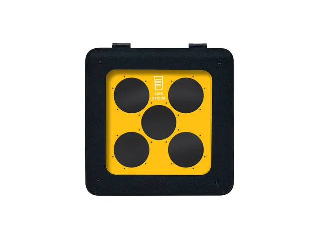 Circulaire Bekerbak BrickBin Cups 65 Liter Zwart Geel