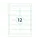 Etiketten Zelfklevend Wit 12 op A4 97x42.3mm 1000 Vel