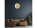 Horloge murale Nextime dia 50cm verre sphérique bleu plastique Deep