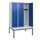 locker met bank,HxBxD 1950x1200x815mm,3vak,vak B 400mm,draaigrendel