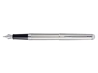 Vulpen Waterman Hémisphère Stainless Steel CT Medium Blauwe inkt - 1