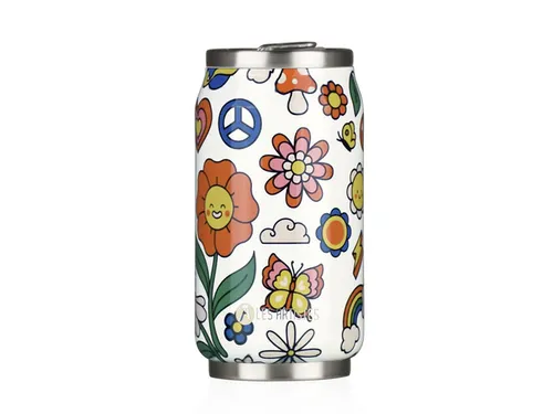 Thermosbeker Les Artistes Paris blik 280ml Happy met geïntegreerd rie