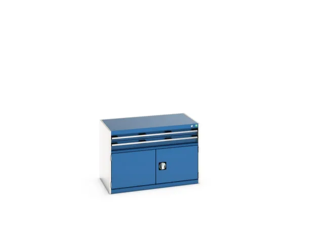 ladekast HxBxD 700x1050x650mm 2laden RAL7035 front RAL5010
