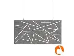 Akoestisch plafondpaneel met patroon uitsnede 60x120cm Grijs