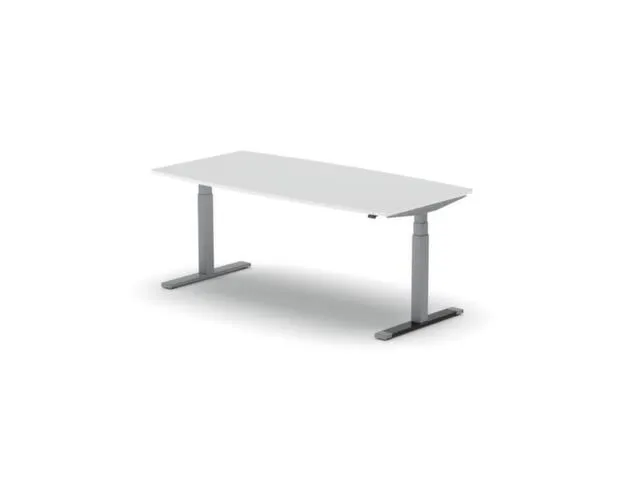 Elektrisch ihv Vergadertafel Vatvorm 1800x800mm Alu + Wit Blad