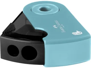 Puntenslijper Faber-Castell SLEEVE dubbel turquoise linkshandig - 2