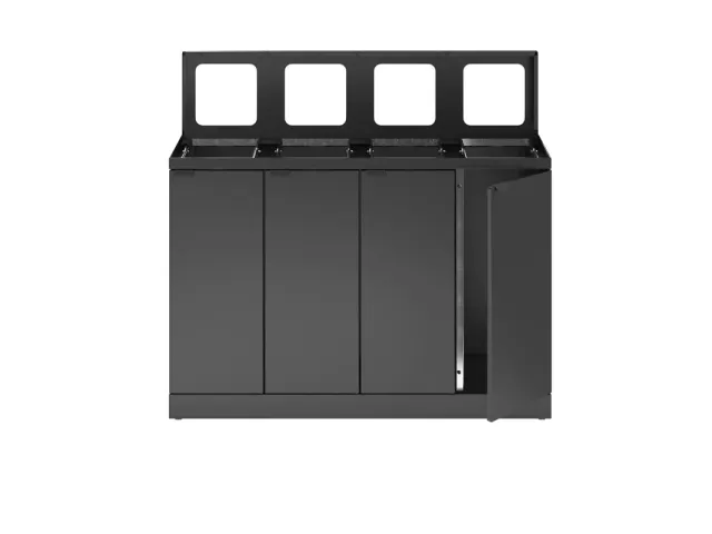 Bica Basic 878 Afvalscheidingsunit 4x45 liter Antraciet