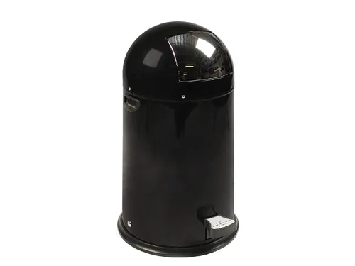 Afvalbak Kickcan metalen binnenbak 33 liter mat zwart