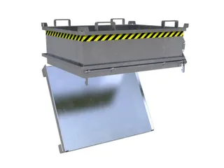 mini-bodemklepcontainer,HxLxB 625x1000x1200mm,0,37m³,inrijbeugel,staa - 1