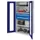 Materiaalkast Vensterdeuren 1950x1000x600mm 3legborden 2laden Ral5010